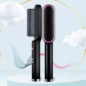 Escova De Cabelo 3 em 1 Elétrica com Pente De Aquecimento Para Alisador bivolt 110 e 220V