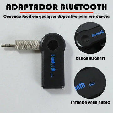 Adaptador transmissor receptor de dente azul sem fio 3.5mm