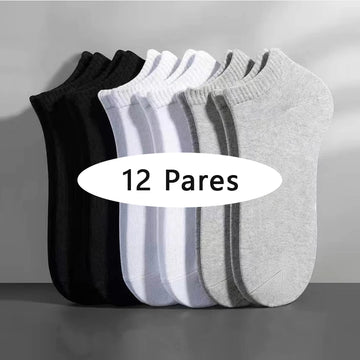 12 Pairs, Short Boat Socks, Men’s Cotton Socks, Lightweight, Breathable, Cotton-Containing Short Socks